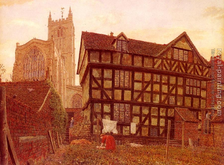 George Price Boyce : Church And Ancient Uninhabited House At Ludlow
